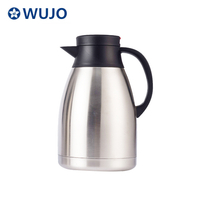 Wujo सरल चांदी वैक्यूम इन्सुलेट चाय फ्लास्क स्टेनलेस स्टील थर्मॉस