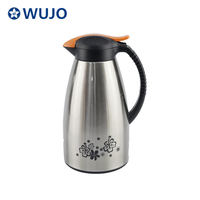 Wujo गर्म बिक्री स्टेनलेस स्टील सफेद ग्लास refill arbic कॉफी पॉट